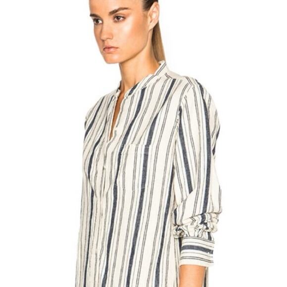 NILI LOTAN Tangier Galabia Dress New Moroccan Stripe 3 Print Linen blend S - Picture 14 of 14